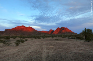 Gorgeous KOFA mountains at sunset