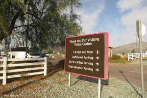 View of entry to the RV parking area.