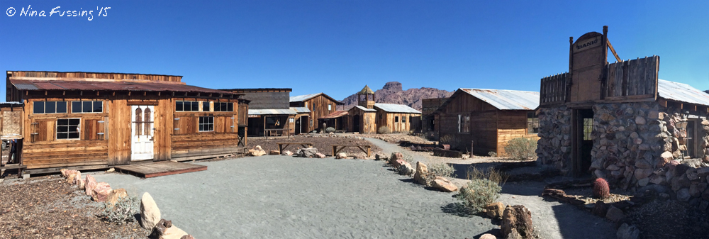 The "center" of town with the old church, saloon, mercantile and sheriff's office