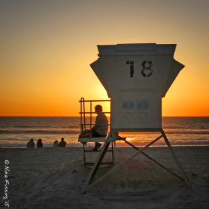 A sweet sunset on Pacific Beach