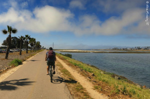 Biking into some fog at Ocean Beach