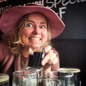 Yours truly tastes stout #8 at SD Tap Room. Oh dear....