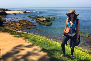 All suited up for a snorkel at La Jolla Cove