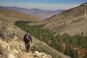 Hiking back towards the valley