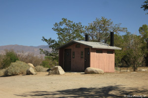 View of pit toilet