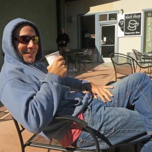 Ahhhhh...our daily coffee at Black Sheep