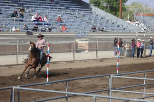 Rodeo time at the arena in the Bishop Fairgrounds