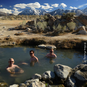Three men in a tub