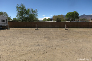 Front view of the empty sites. There's not much here except hookups-in-a-row