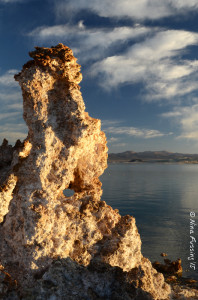 First light glow on the tufa's