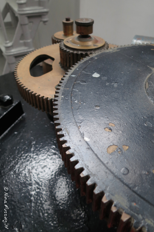 Beautiful clockwork mechanism that turned the lens Wheeling It Tales